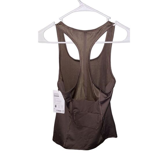 ATHLETA Vitality Rib Tank Top Size X-Small Brown Sleek MSRP $59 New - Picture 5 of 8